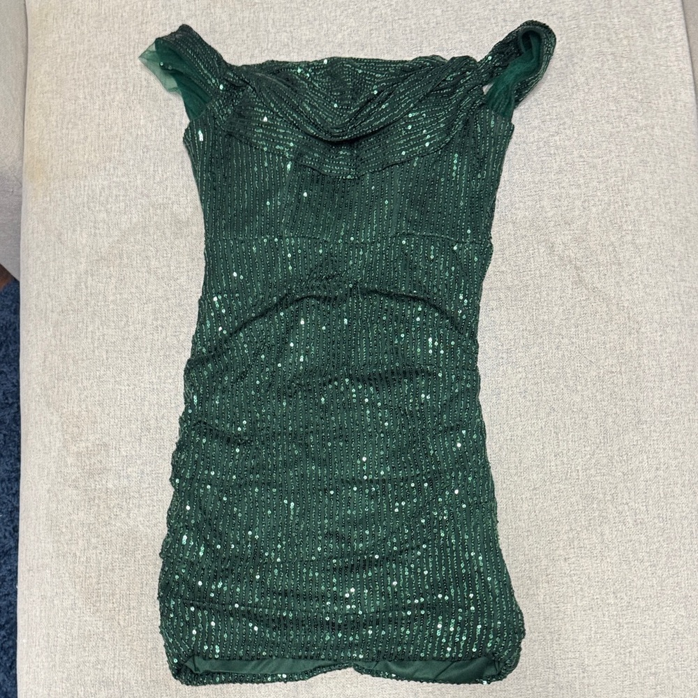 Lucy in the Sky Green Sequin Mini Dress worn once!